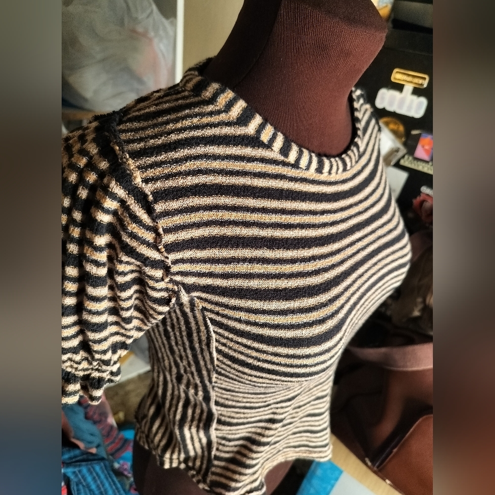 NWOT Urban Outfitters Free People Cropped Knit Striped Top